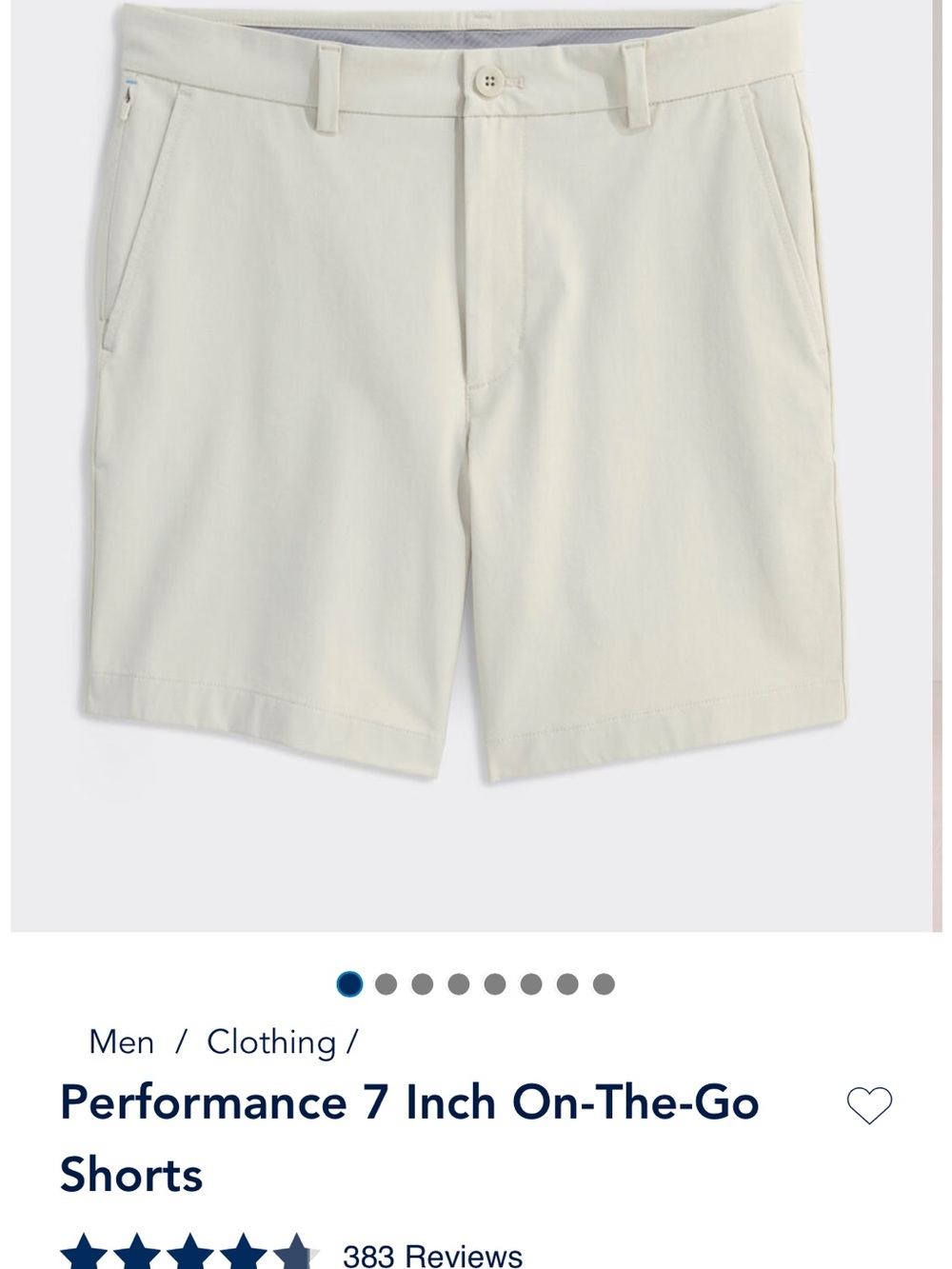 Vineyard Vines Men's Performance On-The-Go Shorts — Cream